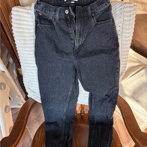 Abercrombie & Fitch Dark Blue Ankle Straight Jeans